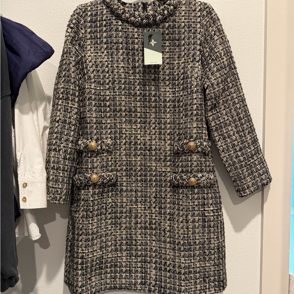 Tuckernuck Black And Cream Tweed Dress